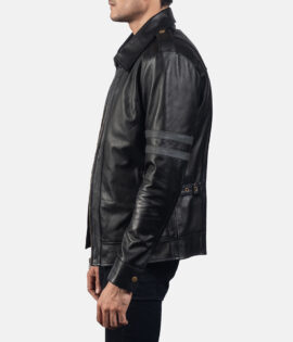 Armstrong Black Leather Biker Jacket