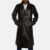 Real Cowhide Leather Hooligan Black Leather Trench Coat - JH0029