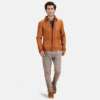 Mens Real Sheepskin Leather Hubert Tan Brown Leather Jacket - JH0090