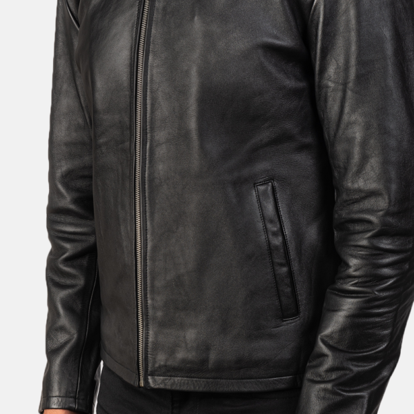 Mens Real Cowhide Leather Alex Distressed Burgundy Leather Jacket - JH0116