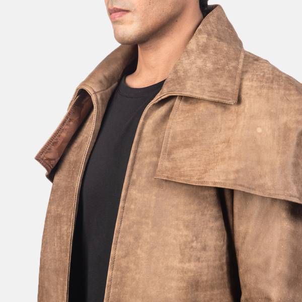 Mens Real Cowhide Leather Classic Leather Duster - JH0106