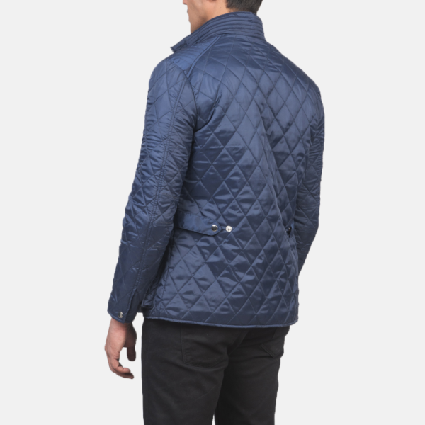 Mens Barry Quilted Blue Windbreaker Jacket - JH0059