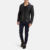 Mens Real Sheepskin Leather Black Studded Leather Biker Jacket - JH0095