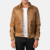 Mens Coffmen Olive Brown A2 Leather Bomber Jacket - JH0020