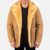 Mens Goatskin Leather Furlong Beige Suede Leather Coat - JH0042