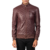 Mens Moda Maroon Leather Bomber Jacket - JH0104