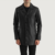 Real Cowhide Leather Urban Slate Black Leather Coat - JH0023