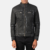 Mens Glen Street Black Leather Bomber Jacket - JH0017