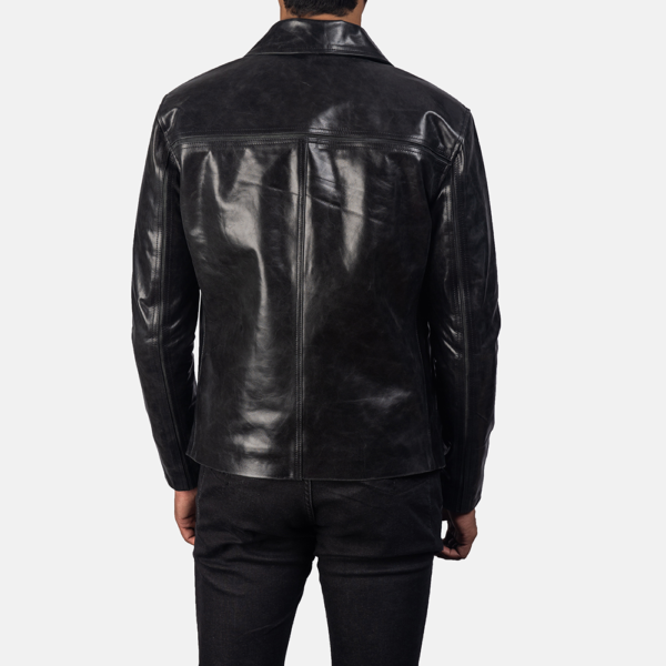 Unisex Mystical Black Leather Jacket - JH0005