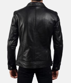 Mens Legacy Black Leather Biker Jacket