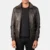 Mens Real Sheepskin Leather Air Rolf Brown Leather Bomber Jacket - JH0125