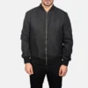 Zack Black Bomber Jacket - JH0126