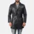 Mens Real Cowhide Leather Jordan Black Leather Coat - JH0129