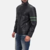Mens Real Cowhide Leather Night Trooper Leather Jacket