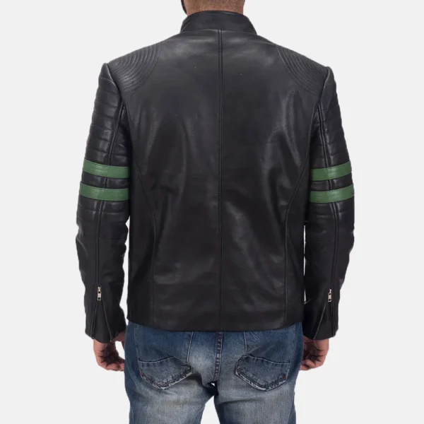 Mens Real Cowhide Leather Night Trooper Leather Jacket