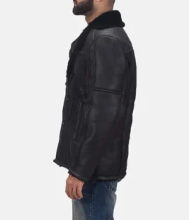 Mens Real Leather Furcliff Double Face Shearling Leather Coat - JH0123
