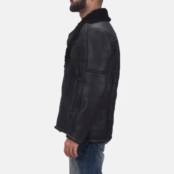 Mens Real Leather Furcliff Double Face Shearling Leather Coat - JH0123