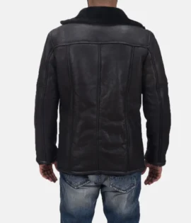 Mens Real Leather Furcliff Double Face Shearling Leather Coat - JH0123
