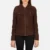 Women's Suzy Mocha Suede Trucker Jacket - JH0138