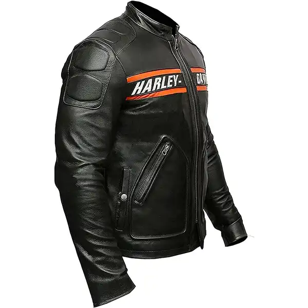 JILDISH Biker Leather Jacket – HD Bill Goldberg Black Motorcycle Jacket Men – Cafe Racer Leather Jacket Men - Image 3