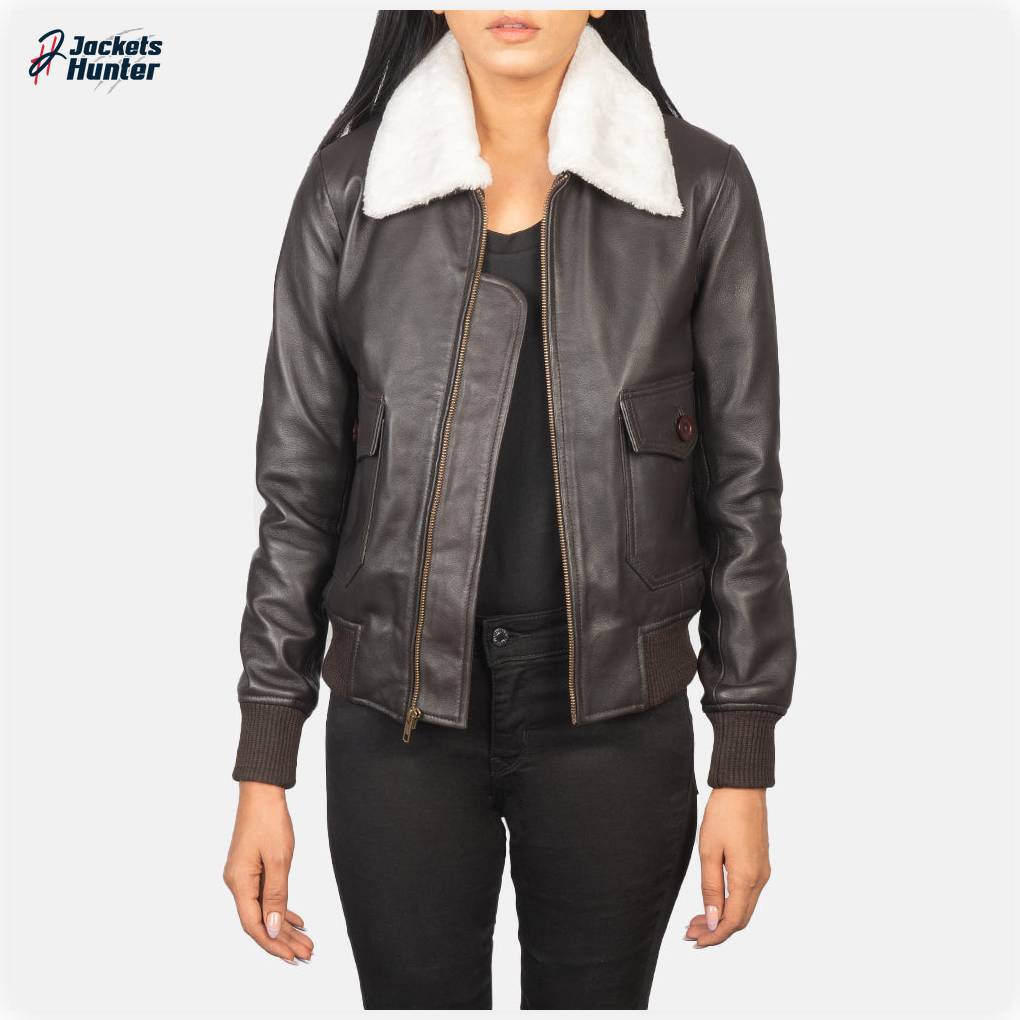 Stella G-1 Brown Leather Bomber Jacket